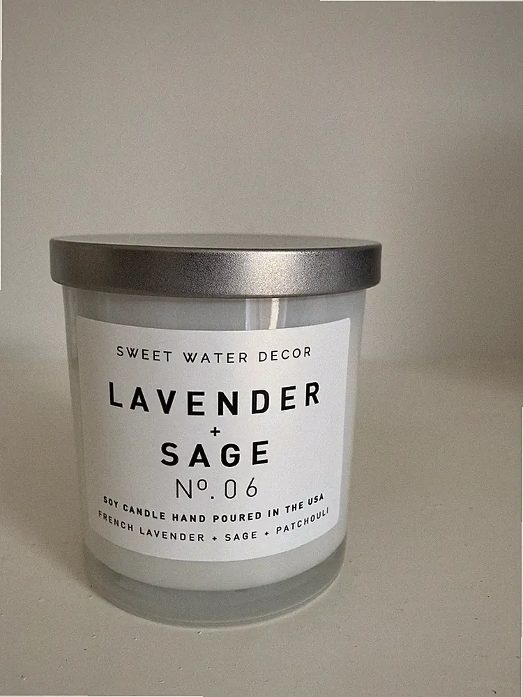 Französischer Lavendel + Salbei + Patchouli Duftkerze