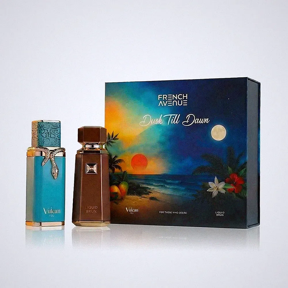 French Avenue Dusk Till Dawn Geschenkset – Vulcan Feu & Liquid Brun – 2 x 100 ml