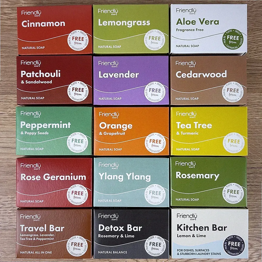 Friendly Soap Naturseife 95g - Wählen Sie Ihren Duft - Vegan Plastikfrei