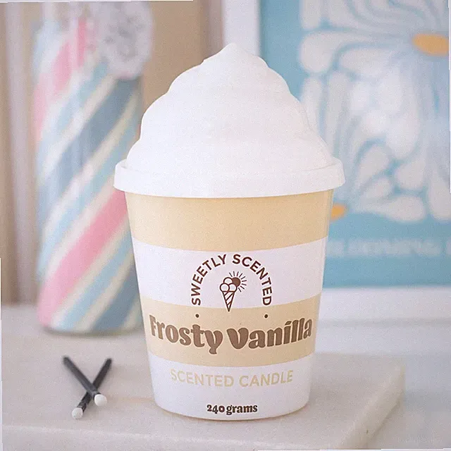 Frosty Vanilla Ice Cream Duftkerze 42 Stunden Brenndauer Duft Raumduft Geschenk