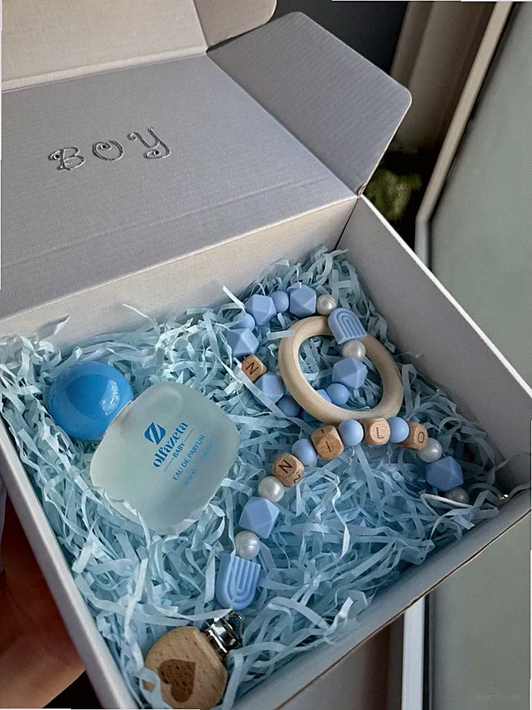 geschenk für baby Box Gift schnullerkette Parfum Weihnachten
