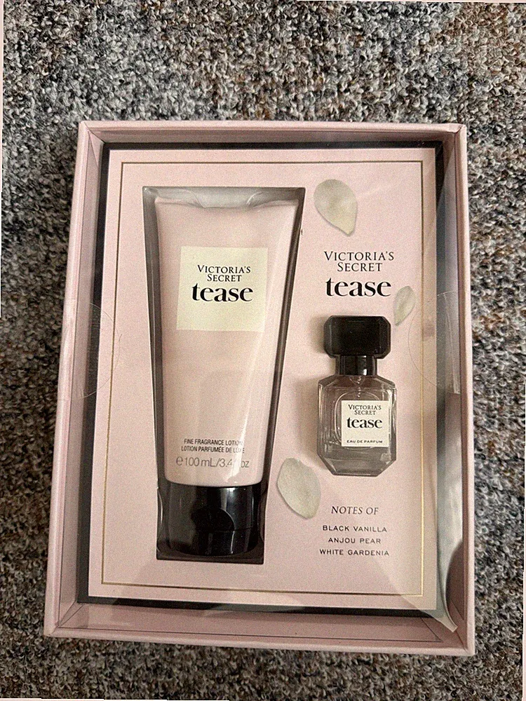 Geschenkset Victoria's Secret TEASE PARFÜM . LOTION 100 ml,EAU DE PARF. 7,5 ml