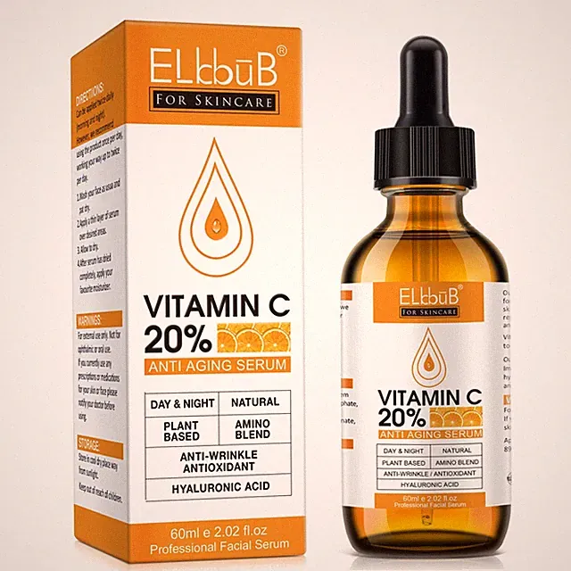 Gesichtsserum mit Vitamin C und E Hyaluronsäure Anti Aging Falten Vegan 60ml