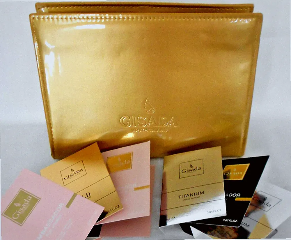 GISADA, 8,4 ml EDP: Ambassador, Gold, Titanium, GISADA-Lack-Beautybag, NEU!