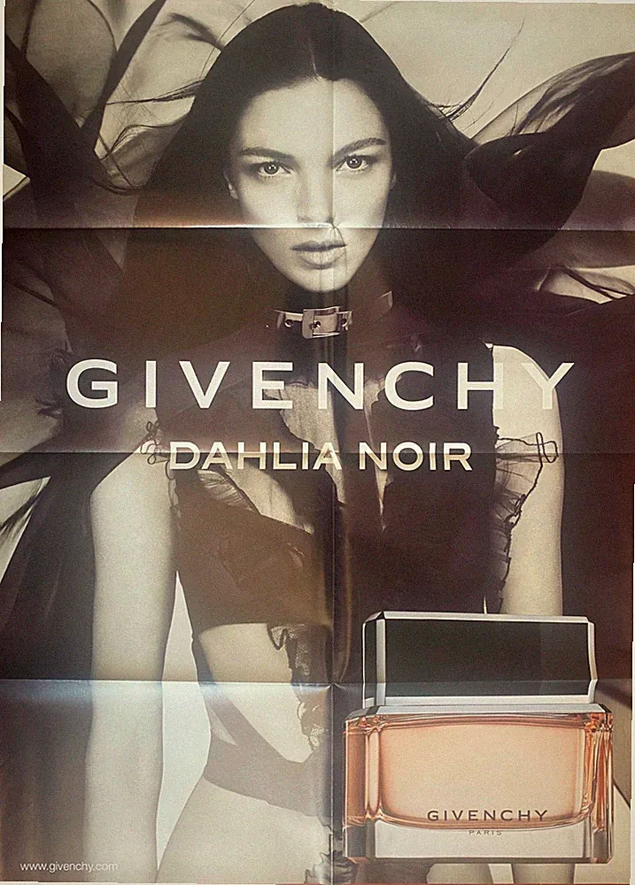 GIVENCHY Dahlia Noir Parfum MariaCarla Boscono 90x128cm 2012 Poster