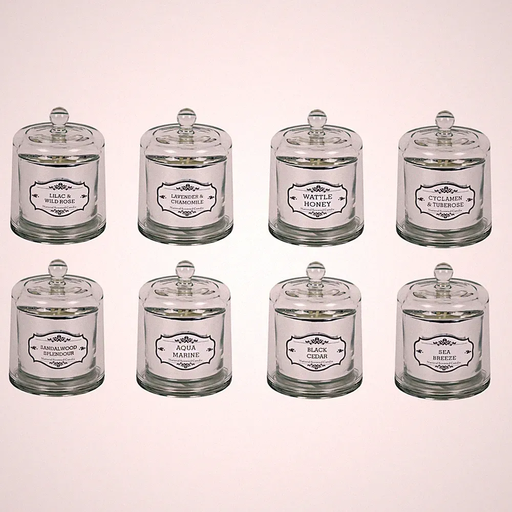 Glas Natur Duftkerze mit Deckel Aromatherapie 45 Std. Sojawachs Duft Geschenk