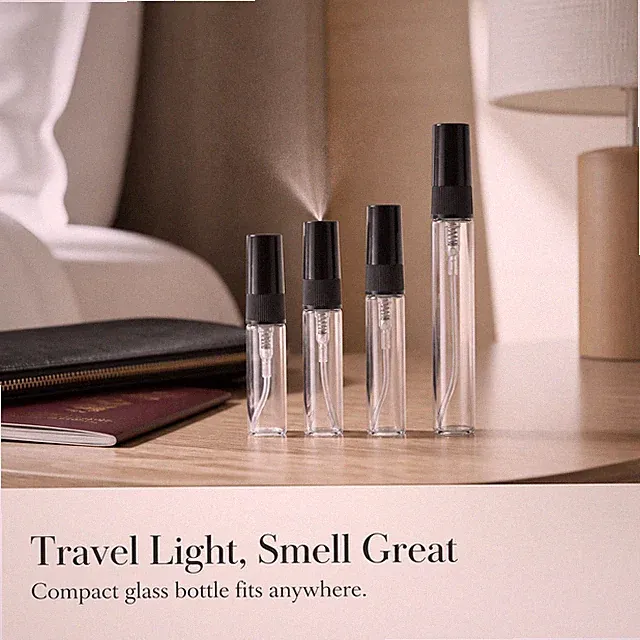 Glas Parfümflasche mit Pumpsprühkopf, nachfüllbar - für Kosmetik