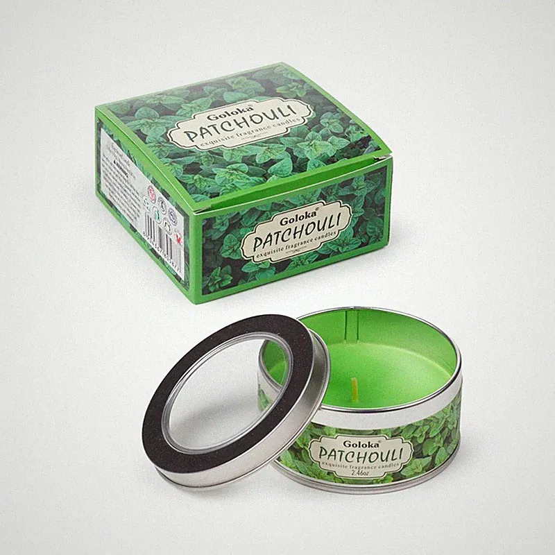 Goloka Patchouli Wachskerze Dose Duft Raumduft Geschenk