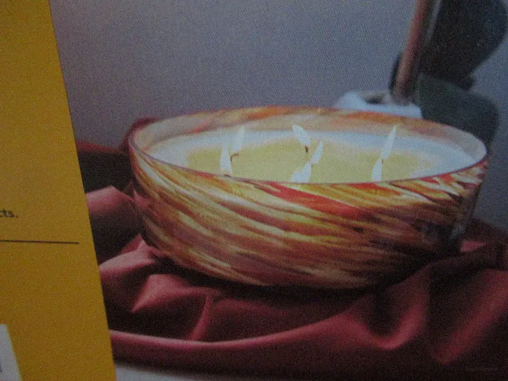 Große mundgeblasene Vase Duft 7 Docht Kerze dunkler Bernstein Neroli 5,19 kg 100 Std.