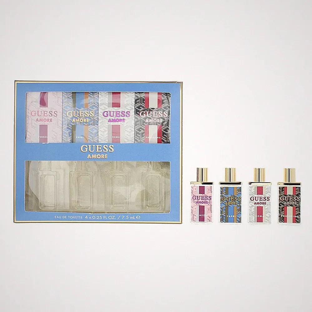 Guess Amore Geschenkset Venezia Capri Roma Portofino EDT 4x7,5ml Damen Spray