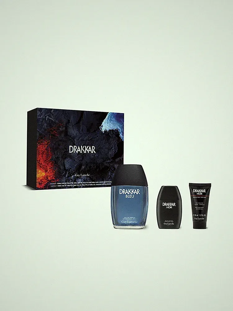 Guy Laroche Drakkar Bleu Unisex-Geschenkset 100 ml (3-Teilig) Duft NEU OVP