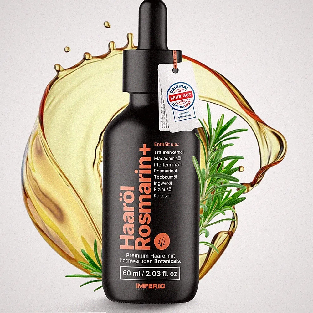 Haaröl Rosmarin+ gegen Haarausfall 60ml Premium Rosmarinöl Haare & weitere...