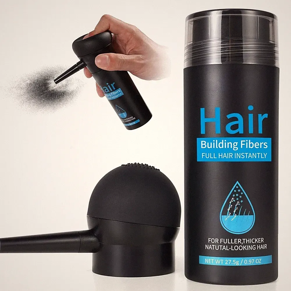 Haarpuder Männer Damen Haar Spray Schütthaar Haarfasern Dunkelbraun