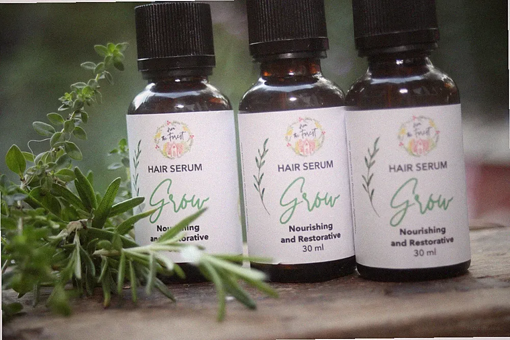 Haarserum "Grow", 30ml, natürliches, starkes, glänzendes Haar, fördert das Ha...