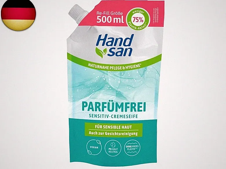 Hand san Cremeseife parfümfrei Nachfüllbeutel | parfüm-, seifen und fa