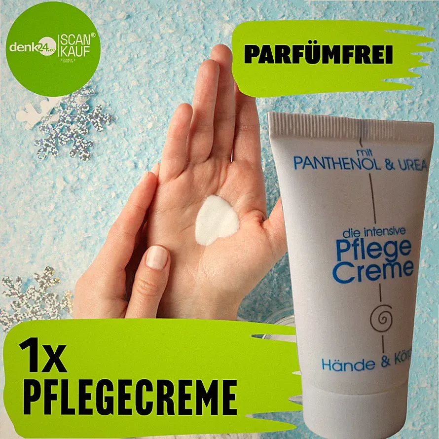 Handcreme Pflegecreme mit Panthenol & Urea ►Frei von Parfüm und Farbstoffen◄