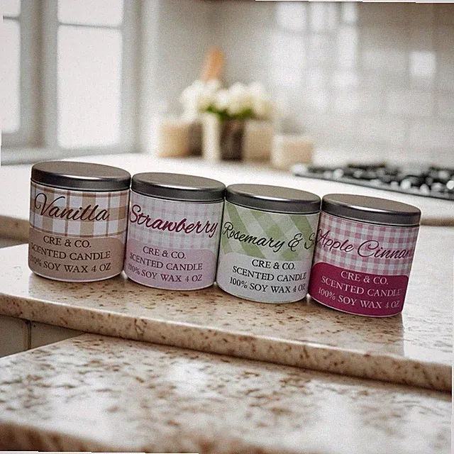 Handpoured 100% Soy Wax Scented Candles. Choose Your Scent 4 oz