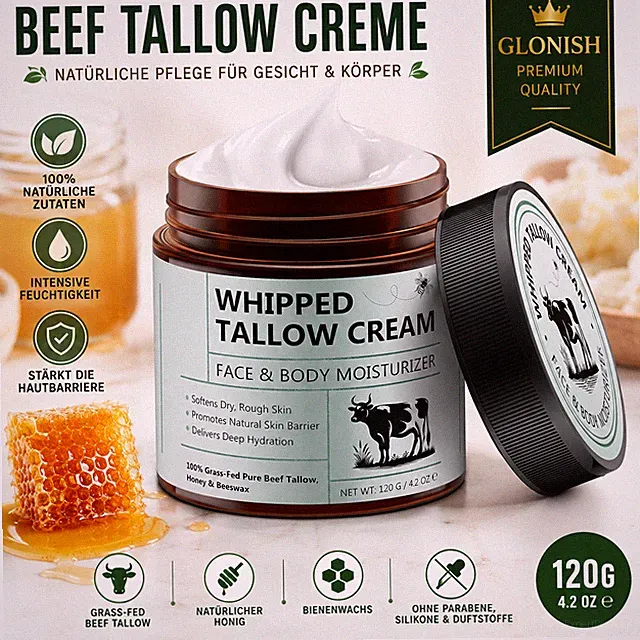 Hautcreme Rindertalg Honig 120g Gesichtspflege Balsam Beef Tallow Creme