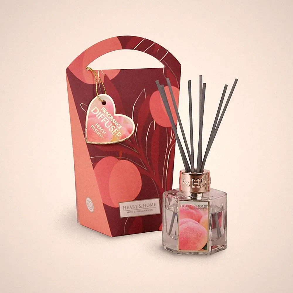 Heart and Home Duft 70ml Schilf Diffuser Set SS23 Zitrone, Pfirsich, Baumwolle, Liebe