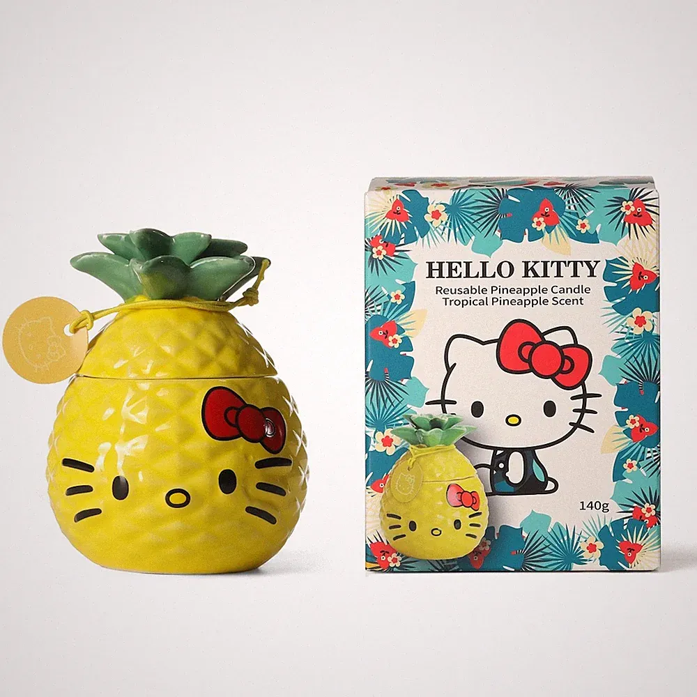 Hello Kitty Ananas Duftkerze im Mehrwegglas Neuheit Raumduft