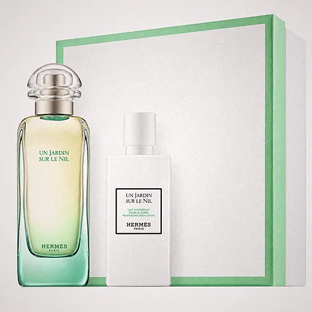 Hermès Un Jardin sur le Nil Set mit Body Lotion 100ml+80ml