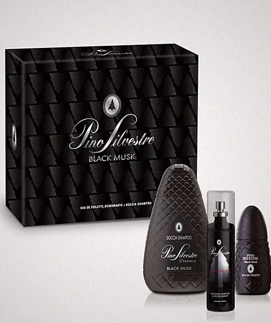 Herren Geschenkbox Wildkiefer Black Musk - EDT Parfum 75ml + Deo + Duschen