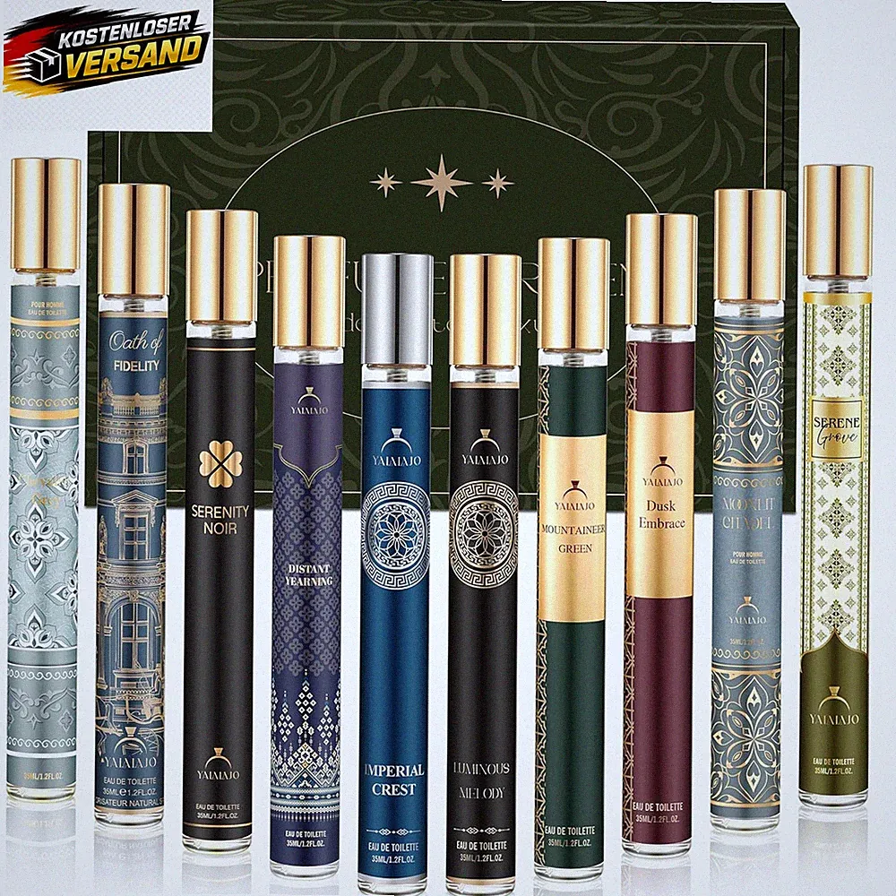 Herren Parfüm Set 10 Mini Flakons Langanhaltender Duft Geschenk für Männer