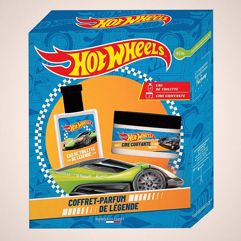 Hot Wheels™ Parfüm Geschenkset für Kinder, Eau de Toilette & Haarwachs, 2025