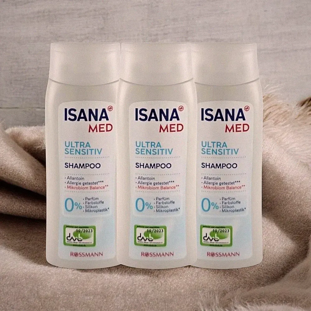 ISANA Med Ultra Sensitiv Shampoo (3x200ml) | für empfindliche Kopfhaut 600ml