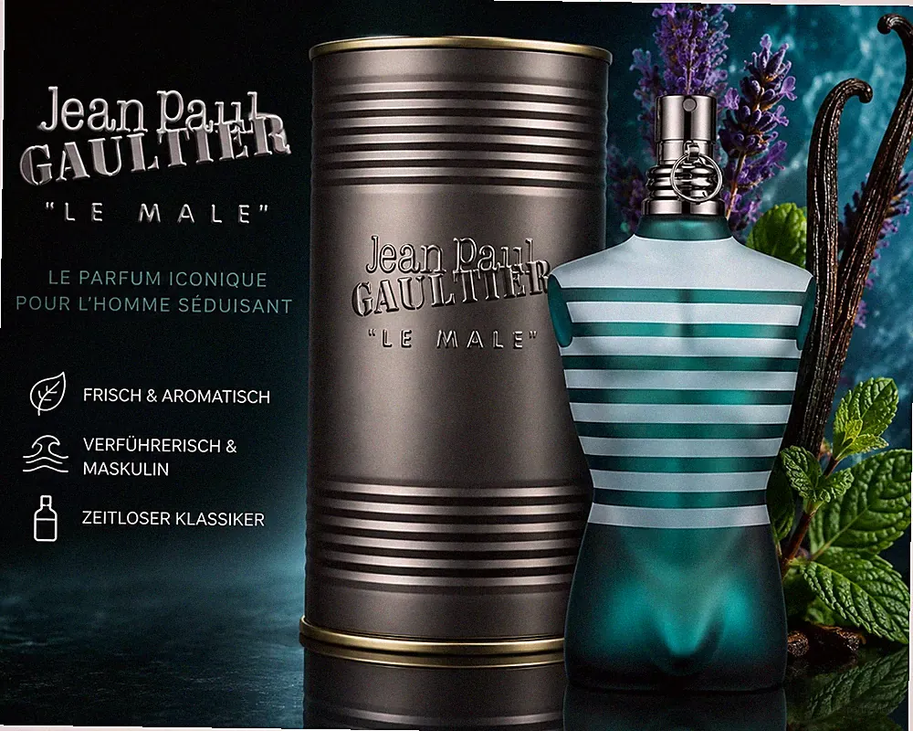 Jean Paul Gaultier Le Male Eau de Toilette Natural Spray 125 ml mit Dose