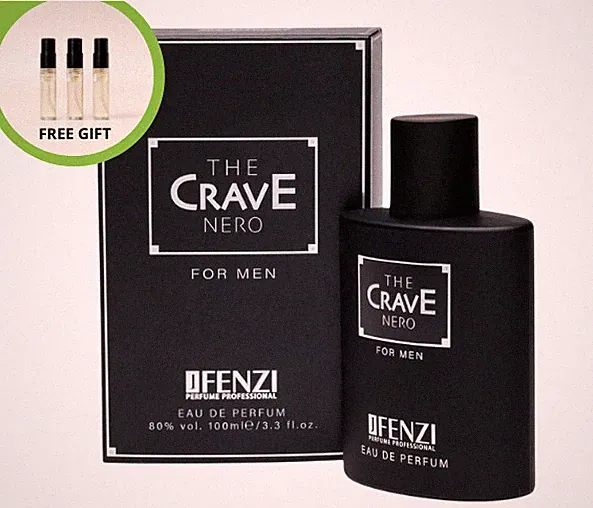 Jfenzi Crave Nero EDP Men 100ml Eau de Parfume für Herren + 3 Proben gratiS