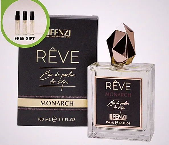 Jfenzi Reve Monarch Men 100ml Chypre Eau de Perfume für Herren + 3 Proben gratis