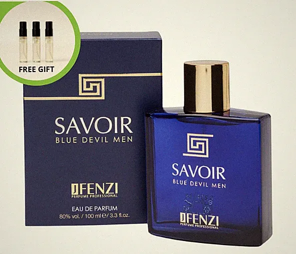 Jfenzi Savoir Blue Devil EDP 100ml Eau de Parfum für Herren + 3 Proben gratis