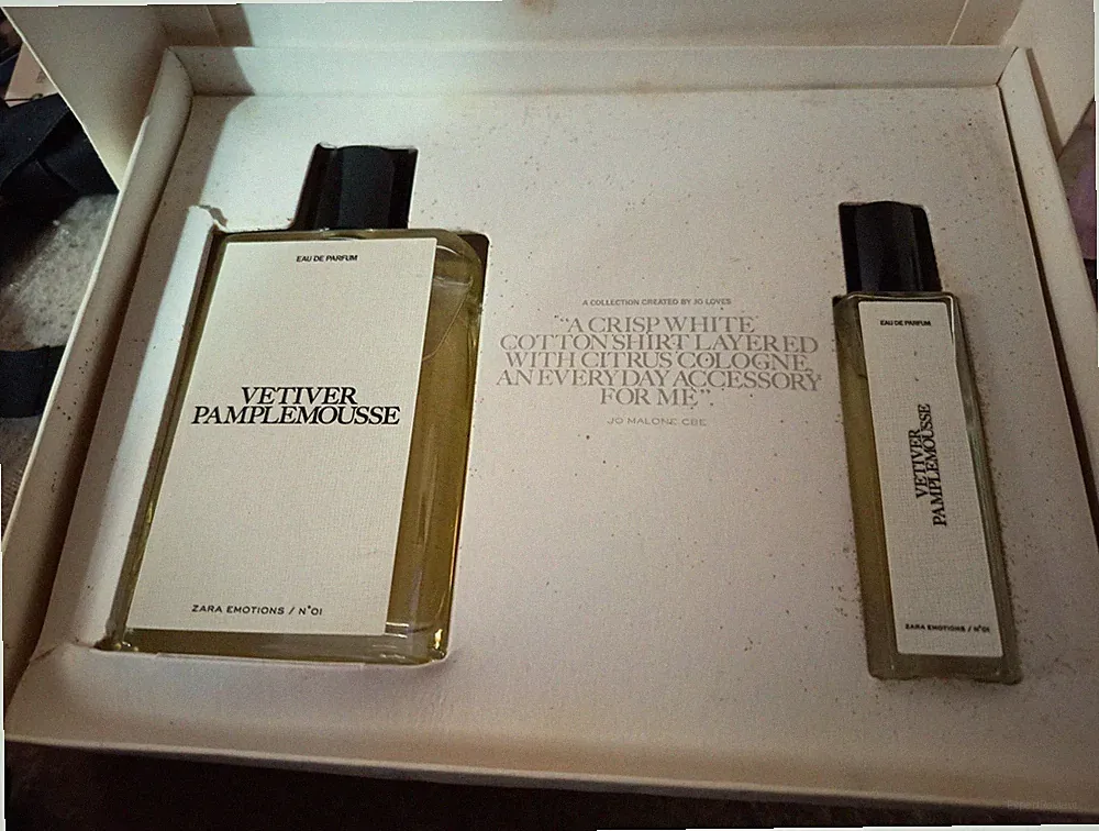 JO. MALONE- ZARA Vetiver -pamplemousse, 90ml EDP + 15 Ml Edp ,NEW, Dameagd Box.