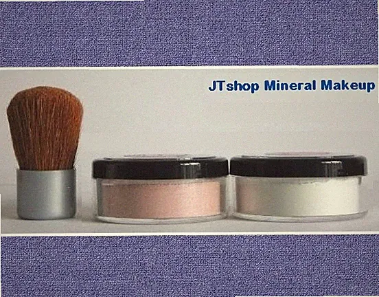 JTshop Superior Mineral Make-up (3-teiliges Starterset) GANZ NATÜRLICH veganer Puder