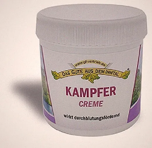 Kampfer Creme 200 ml - Fußcreme - durchblutungsfördernd - Jojobaöl - Rosmarinöl