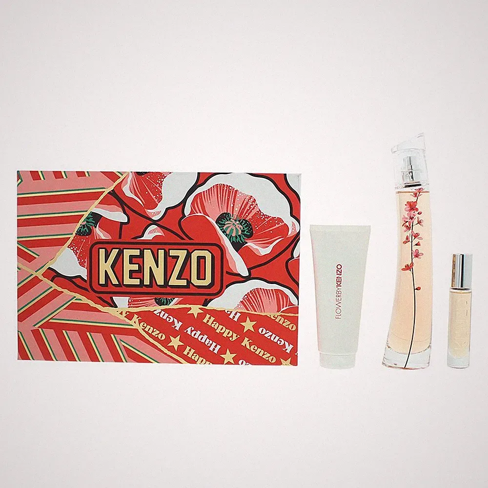 Kenzo Flower Ikebana Sakura Eau de Parfum 3-teiliges Geschenkset für Damen