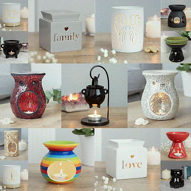 Keramik Ölbrenner Wachswärmer - verschiedene Designs Aroma Geschenk
