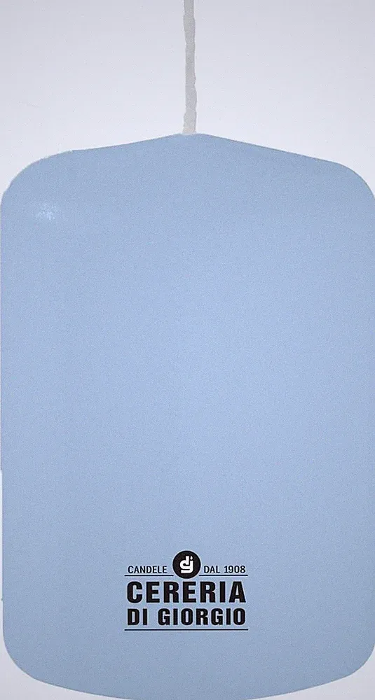 Kerze Durchmesser 7 cm Höhe 10 cm – Farbe Babyblau – für Horeca-Betreiber, Veran