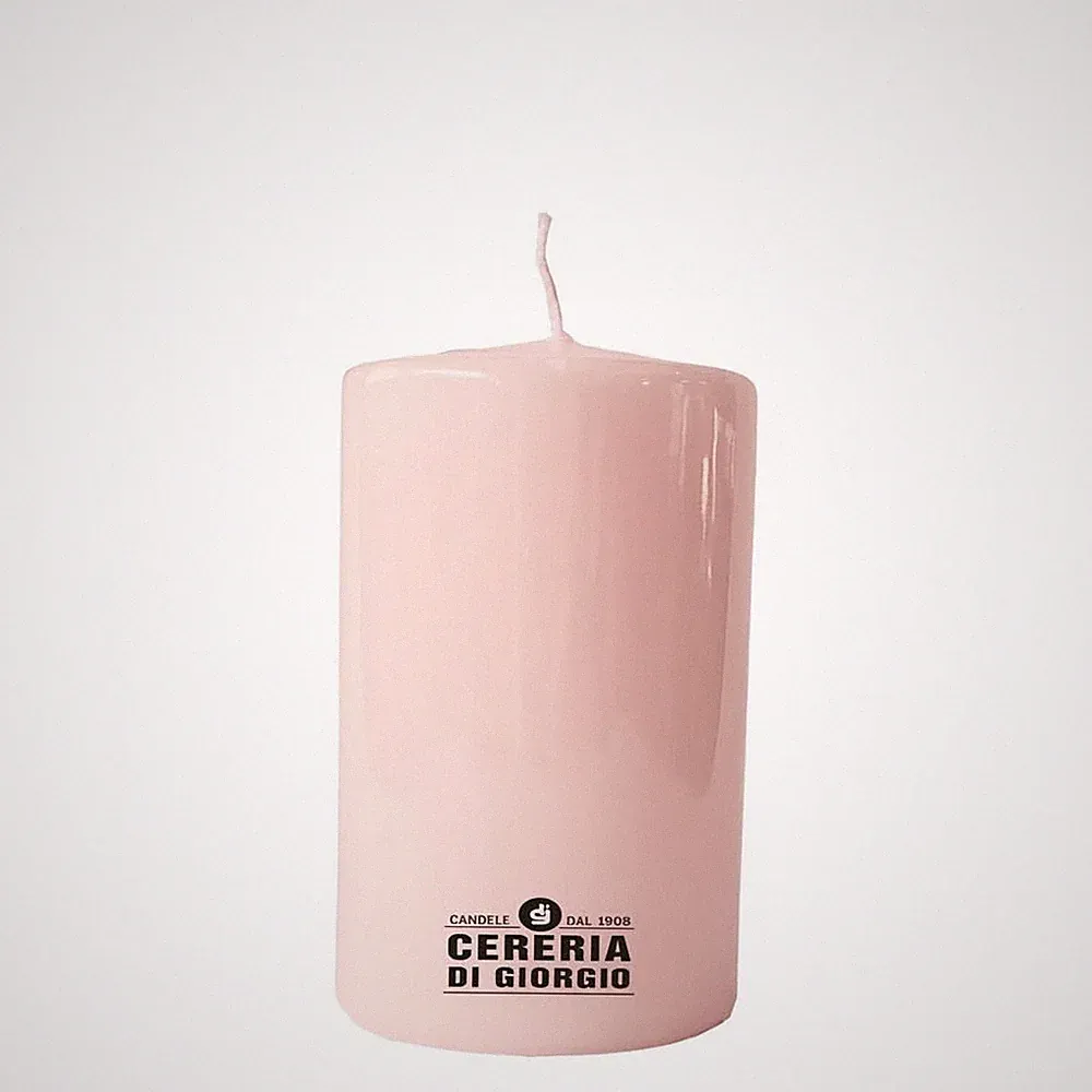 Kerze Durchmesser 7 cm Höhe 10 cm – Farbe Babyrosa – für HorecaBetreiber, Ver...