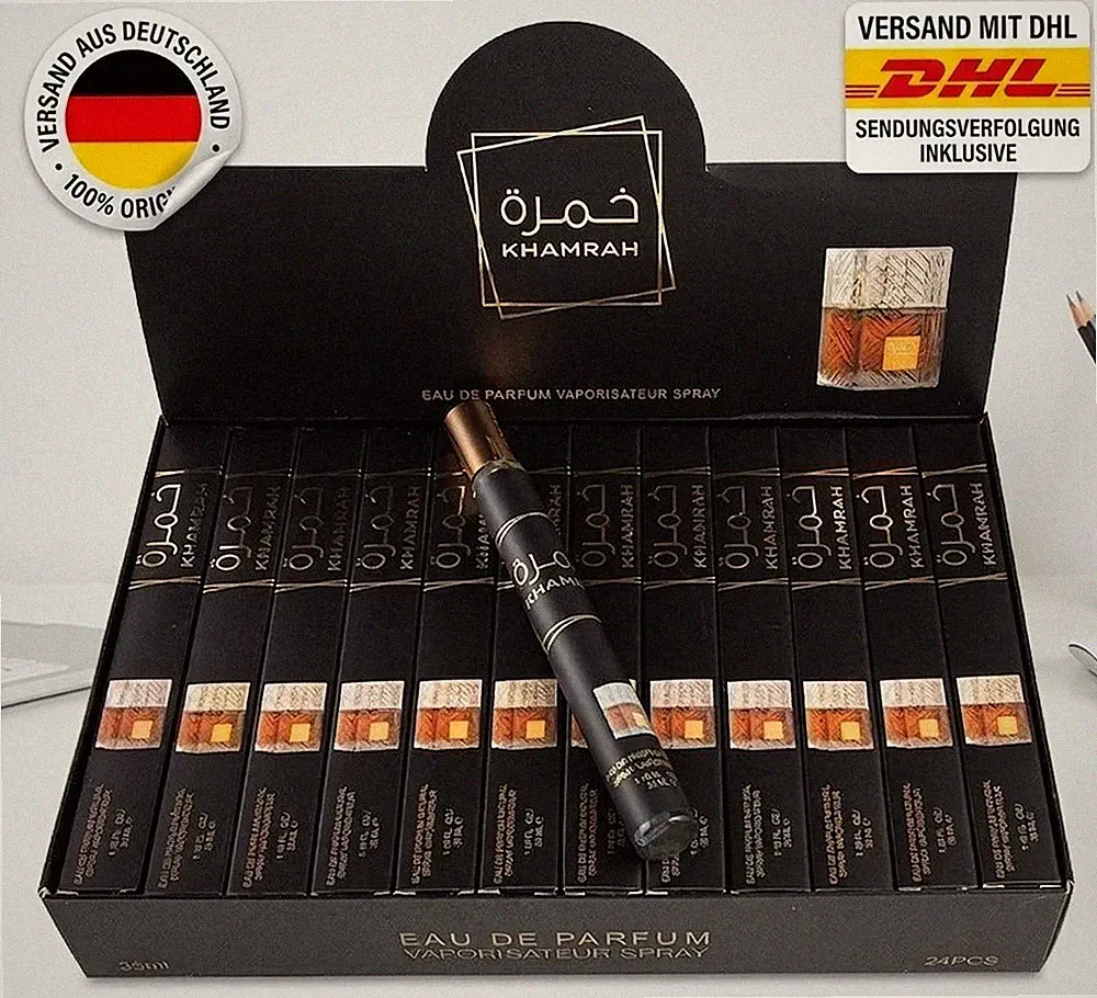 Khamrah by Lattafa – Eau de Parfum Natural Spray –35ml Parfum Urlaubsgröße Reise