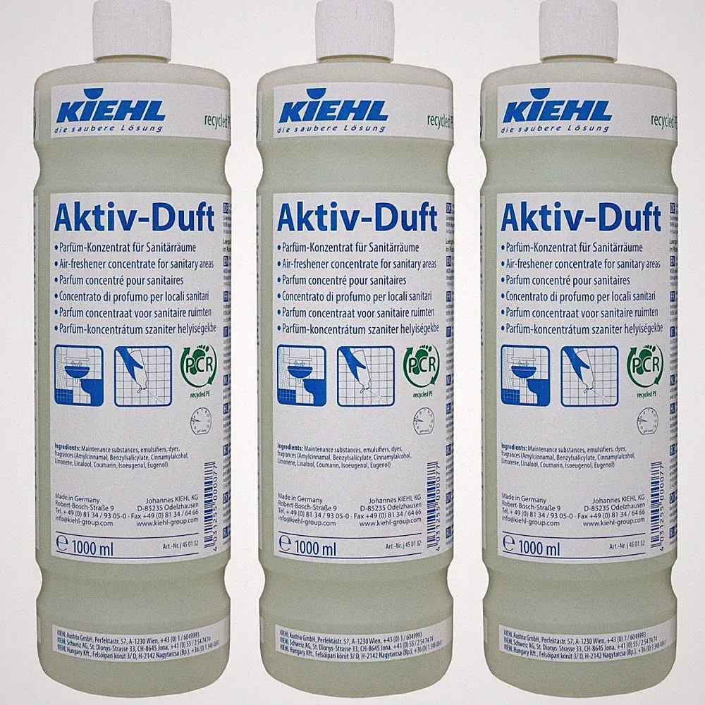Kiehl Aktiv-Duft 3 x 1 Liter Parfüm-Konzentrat für Sanitärräume Raumduft Set