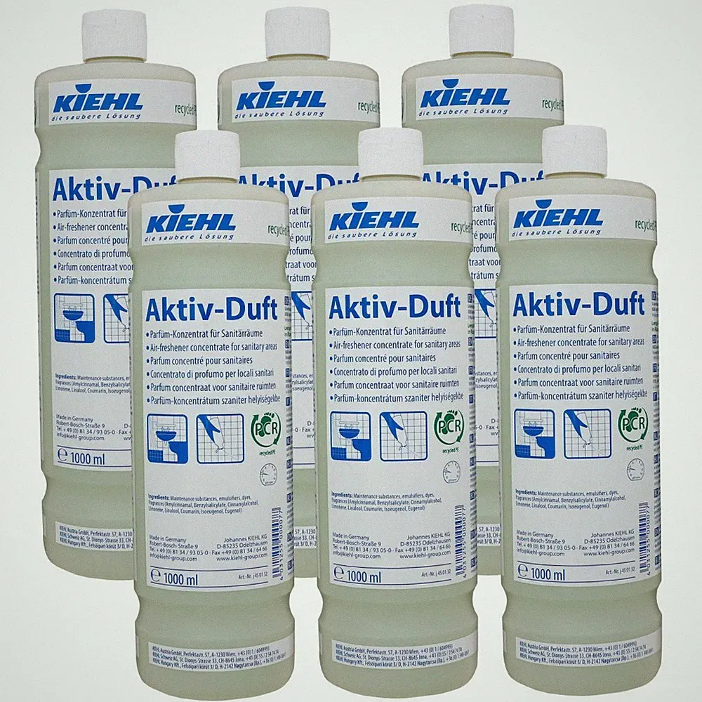 Kiehl Aktiv-Duft 6 x 1 Liter Parfüm-Konzentrat für Sanitärräume Raumduft Set