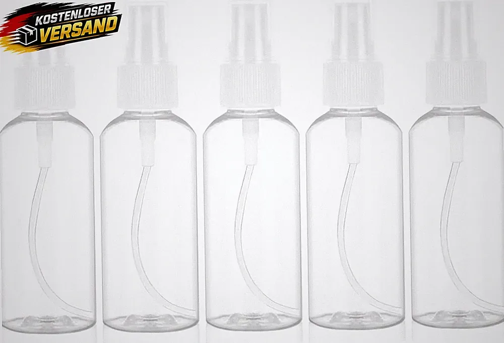 Kleine Nachfüllbare Sprühflaschen 50ml für Parfüm Desinfektion Öle Set à 5