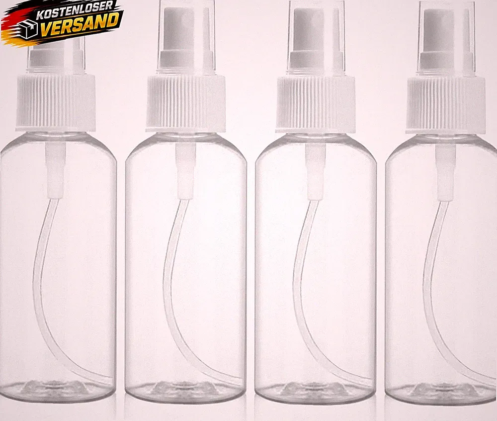 Kleine Sprühflaschen 50ml für Parfüm Wasser Alkohol Reisezerstäuber transparent