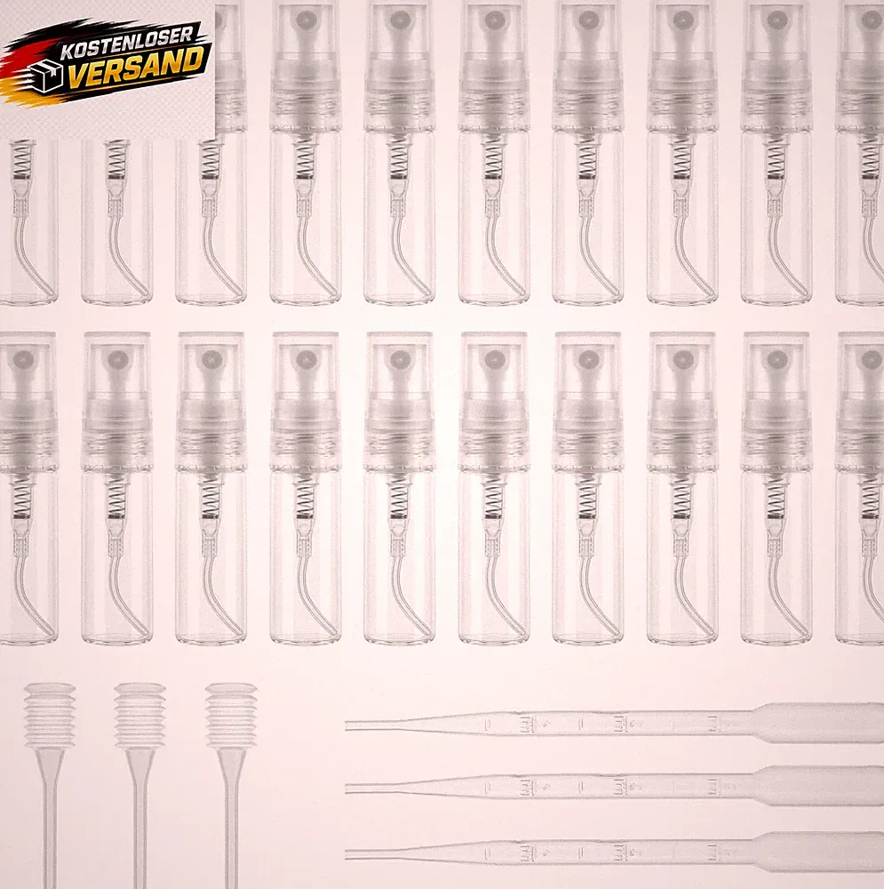Kleines Glas Sprühflasche Set 20 Stück für Parfüm Wasser Alkohol Reise
