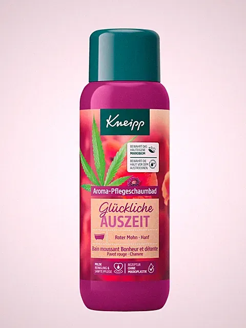 Kneipp Aroma-Pflegeschaumbad Glückliche Auszeit Mohn Hanföl 400 ml Hautpflege