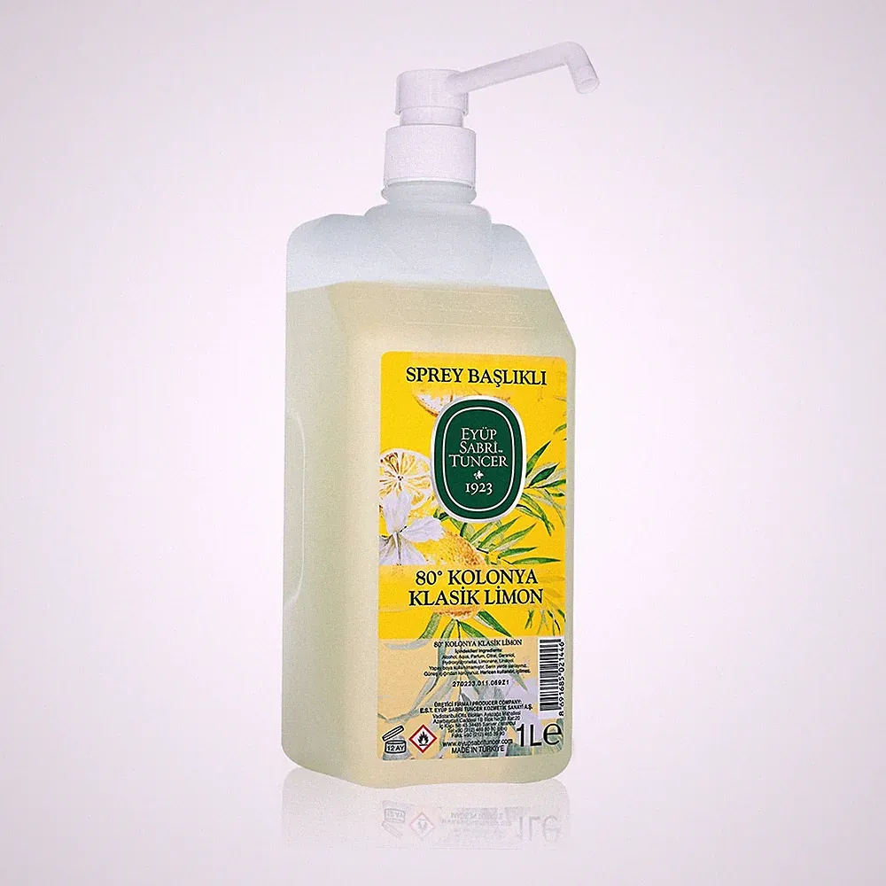 Kolonya Zitrone 1 L 80° Spray – Eyüp Sabri Tuncer Klassik Limon Eau de Cologne