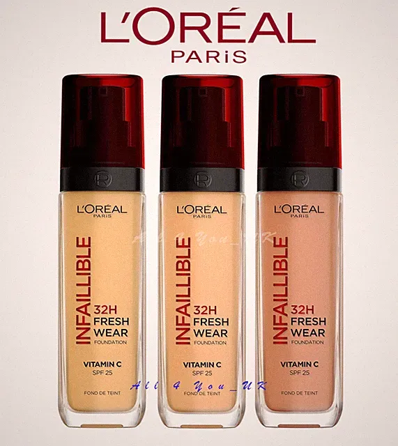 L'Oréal Paris flüssige Foundation, dauerhaft getragen, mit Vitamin C und LSF 25