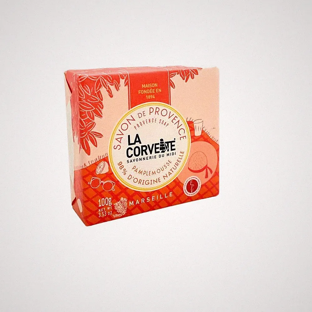 La Corvette Sommerseife Grapefruit 100g Provence Pflanzlich Marseille Seife
